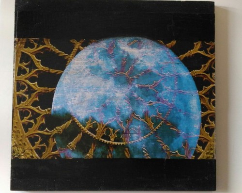 Quadro decoupage legno rosone