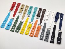 Cinturino stile tropic Silicone gomma Sub Diver Vintage racing rally 20 22 mm