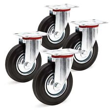 Set 4 ruote piroettanti Gomma
