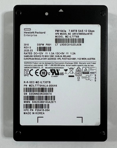 Samsung pm1643a ssd hpe - ssd,