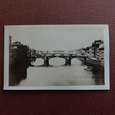 Fratelli Alinari , ITALIE , PHOTO CDV , PONT VECCHIO à FLORENCE , vers 1880