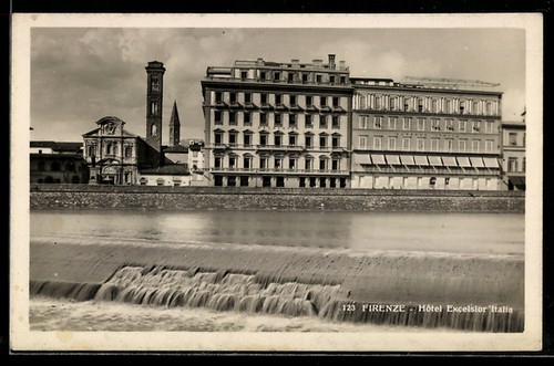 Cartolina firenze hotel - cartolina, firenze,