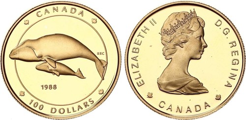 Kanada 100 dollari oro 1988 - kanada,