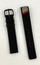 Cinturino Orologio Bulova 16mm Pelle Nero con Cuciture Donna Qualità Fibbia