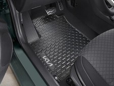 NUOVA KIA PICANTO 2024 Set 4 tappeti TAPPETINI gomma ORIGINALI logo grigio KIA