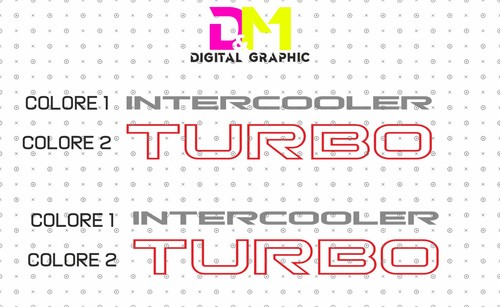 Coppia adesivi intercooler - adesivi, "intercooler