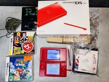 Console NINTENDO DS Lite Rossa Completa con Scatola Manuali e 3 GIOCHI PAL + R4