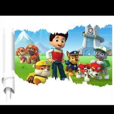 Wall stickers 3d dei paw patrol adesivi da parete murale per cameretta bambini