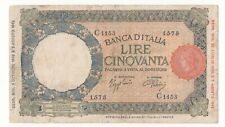 50 LIRE LUPETTA CAPITOLINA  ( B. I )     DECR  08/10/1943  RR
