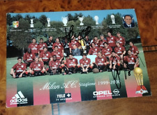 MAXI CARTOLINA CENTENARIO MILAN CARTOLINA ROSA AC MILAN AUTOGRAFO SHEVA GATTUSO