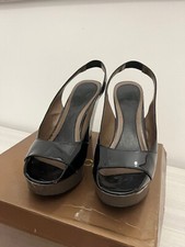 Zeppe Lola Cruz Colore Nero con Zeppa Grigia Taglia 39 in Pelle Spuntate 