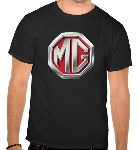 Shirt nera con logo auto - logo, mg