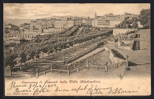 Cartolina frascati villa - cartolina,