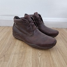 Stivali chukka Clarks marroni taglia UK 8,5 stringati Goretex active air pelle 