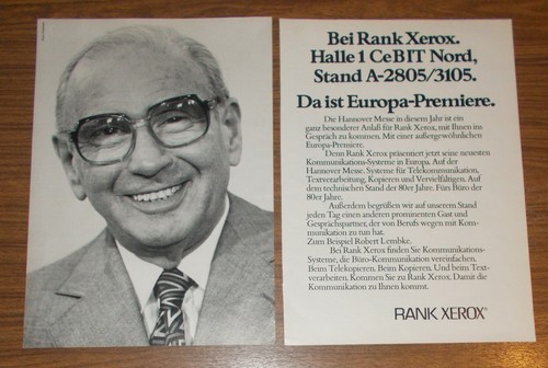 Rara pubblicità rank xerox - pubblicità,