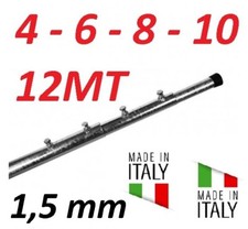 PALO TELESCOPICO PESANTE ANTENNA 4 6 8 10 12 METRI 1,5 MM ZINCATO A FUOCO