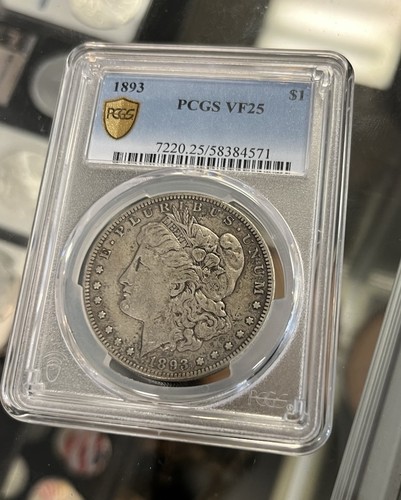 1893 morgan dollar pcgs - 1893-p,