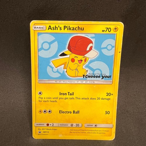 Ash pikachu sm113 promo sm - pikachu,