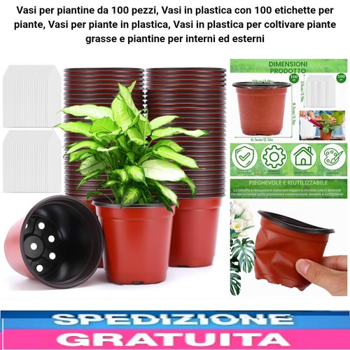 100 vasetti per piantine - per,