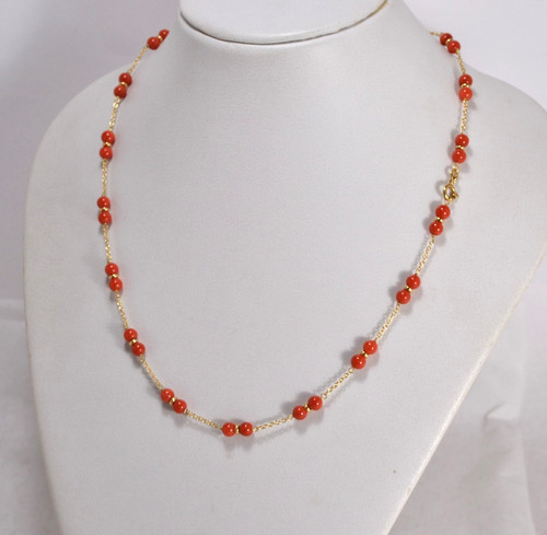 Collana oro pallini - kt,