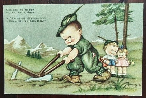 Cartolina illustrata bambini - cartolina, bambini-