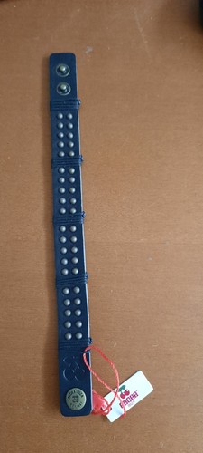Bracciale uomo cuoio borchie - cuoio,
