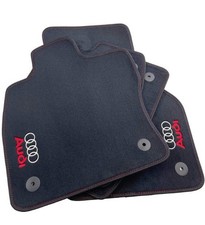 Tappetini auto AUDI A3 8VA-8YA 2012-2024 Sportback  VELLUTO GRIGIO SCURO 2 loghi