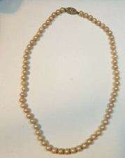 Vintage collana  filo perle finte anni 50 da restaurare perla 