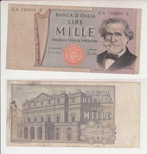 Repubblica: 1.000 / 1000 lire Verdi II tipo 25/03/1969