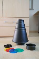 Spotlight bowens mount with grid and RGB filters