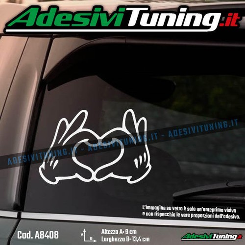 Adesivo mani topolino - adesivo,
