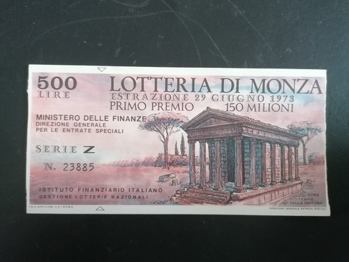 Biglietto lotteria monza - biglietto,