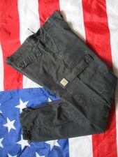 Real CARHARTT USA US BDU M65 aviazione CARGO COMBAT PANTALONI nero 32X32 - 34" M