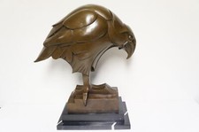 Statua Aquila Uccello Natura Stile Art Deco Stile Art Nouveau Bronzo massiccio