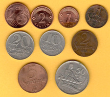 Lot coins latvia 2 - coins, 1,