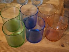 6 bicchieri vetro colorati  2x