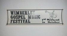 Adesivo vintage Wimberley musica gospel fiera paraurti paese Texas