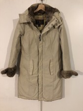 WOOLRICH piumino lungo Donna Usato Tg. M, Pelliccia Di Coniglio , Vera Piuma