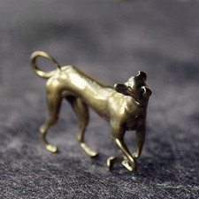 Ottone Massiccio Cane Statua