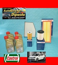 KIT TAGLIANDO VOLKSWAGEN GOLF 6 VI 1.6 2.0 TDI CASTROL EDGE 5W30 + FILTRI BOSCH