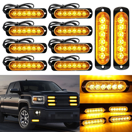 6led giallo lampeggiante - giallo,
