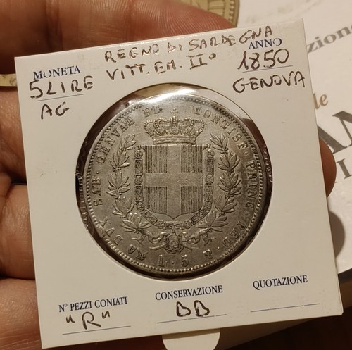 Lire 1850 genova rara - 5,
