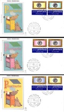 Italia 2002 - RARITA' 3 FDC con Serie di Posta Prioritaria, Annullo 10.4.2001