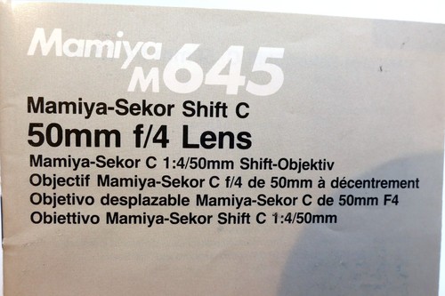 Mamiya sekor 50mm shift - shift, c
