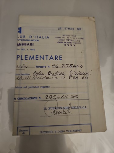 Vintage foglio - a.c.i.,