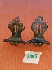 ANTICHE MANIGLIE A CONCHIGLIA VENEZIANE BRONZO  '700 ORIGINALI  64x51mm U2065