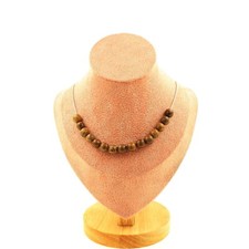 Collana 15 Perline Legno 8 Mm