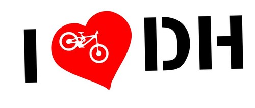 Adesivo heart downhill - heart,