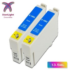 2 cartucce inchiostro ciano T1002 adatte per Epson Stylus Office B1100 B40W BX310FN