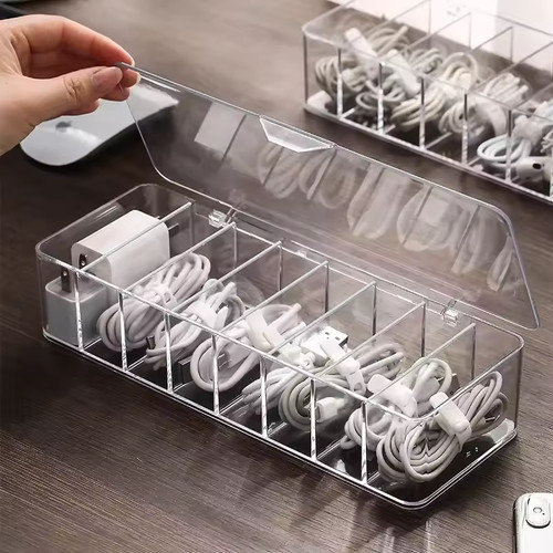 Transparent cable organizer - transparent,